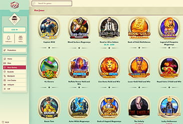 777 Casino کی گیم سلیکشن