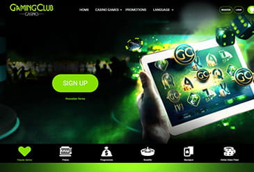 Gaming Club کا ہوم پیج