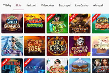 Ruby Fortune کی گیم سلیکشن